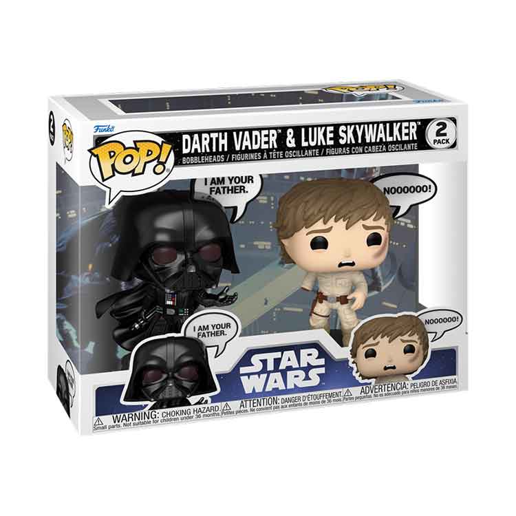 Funko POP Star Wars: Darth Vader & Luke Skywalker 2-Pack Vinyl Figures
