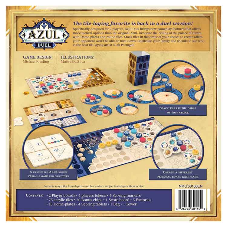 Azul Duel Strategy Board Game by AJ Toys & Books – 2-Player Tile Game