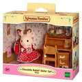 Sylvanian Families Chocolate Rabbit Sister Set with Desk & Accessories