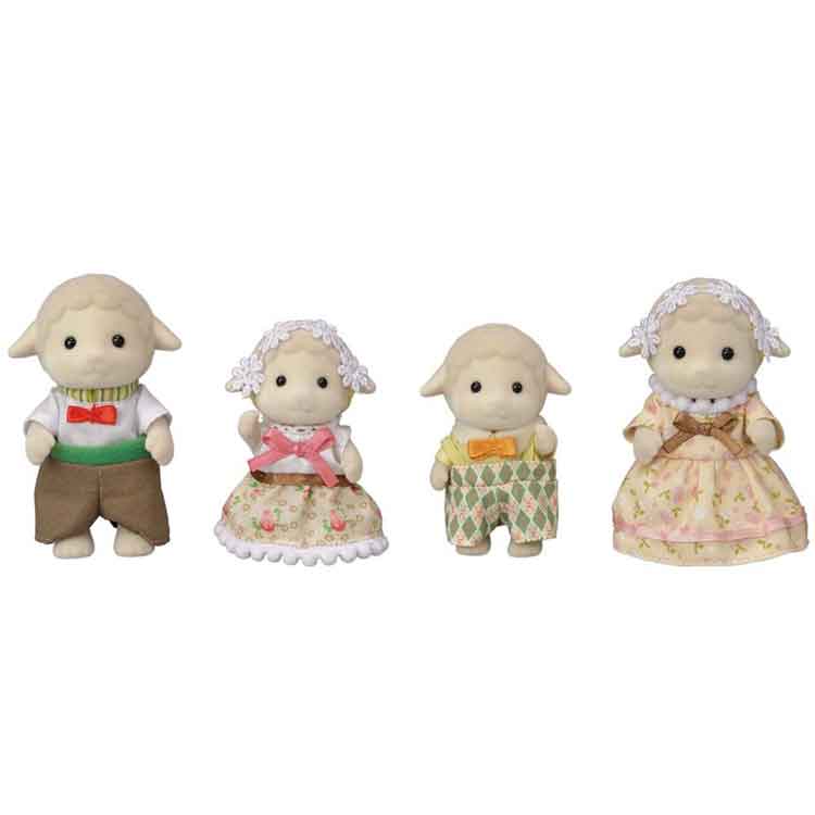 Sylvanian Families Sheep Family - 4 Collectible Animal Figurines