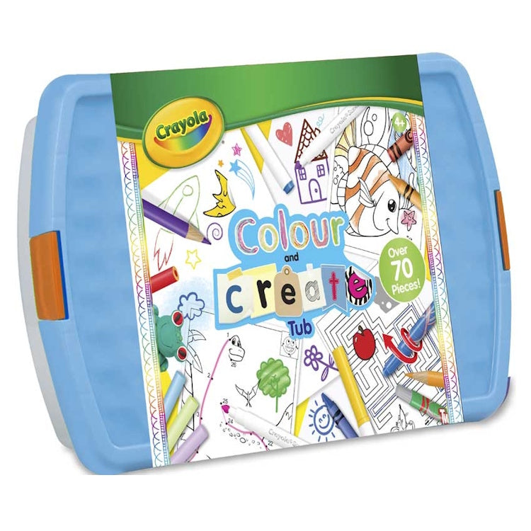 Crayola Colour and Create Tub – 80 Piece Kids Art and Drawing Kit
