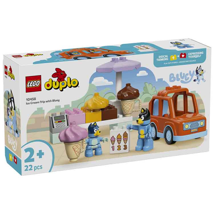 LEGO DUPLO Bluey Ice Cream Trip 10458 - Toddler Car Playset