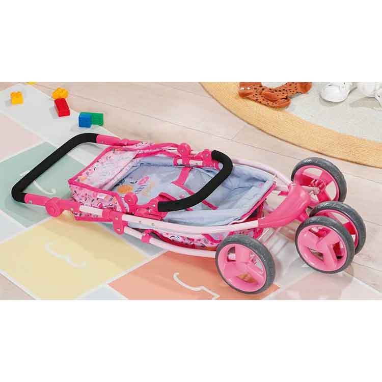 Baby Born Deluxe Pram – 2-in-1 Convertible Doll Stroller for 43cm Dolls