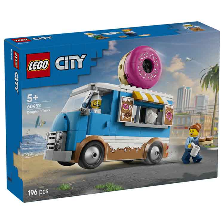LEGO City 60452 Donut Truck Building Set with Minifigures - 5+ Years