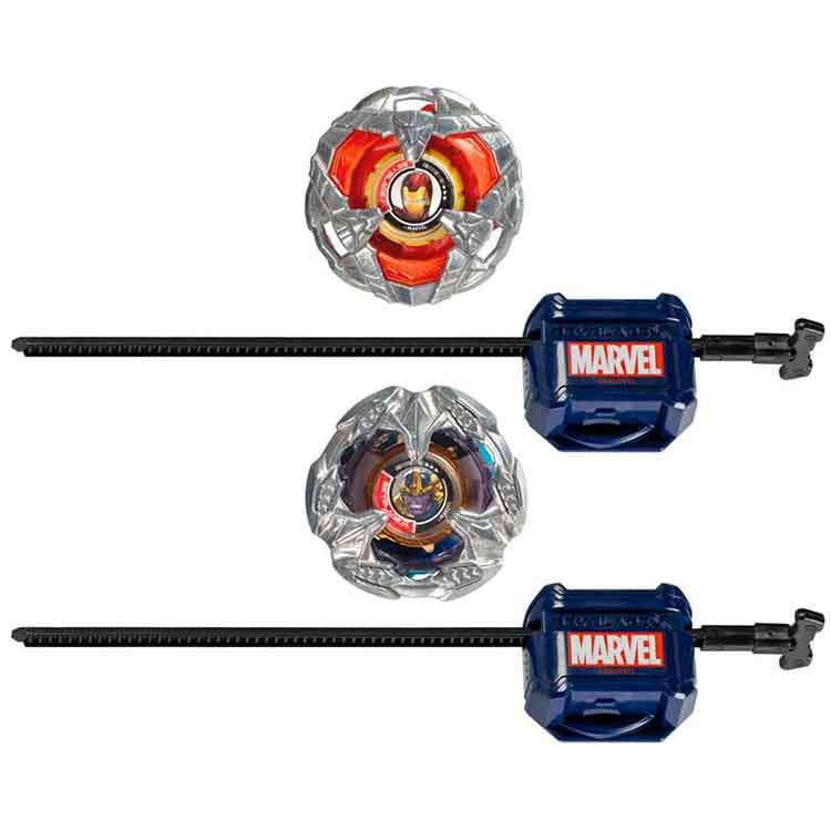 Beyblade X Marvel Collab Iron Man & Thanos Multipack Set with Launchers