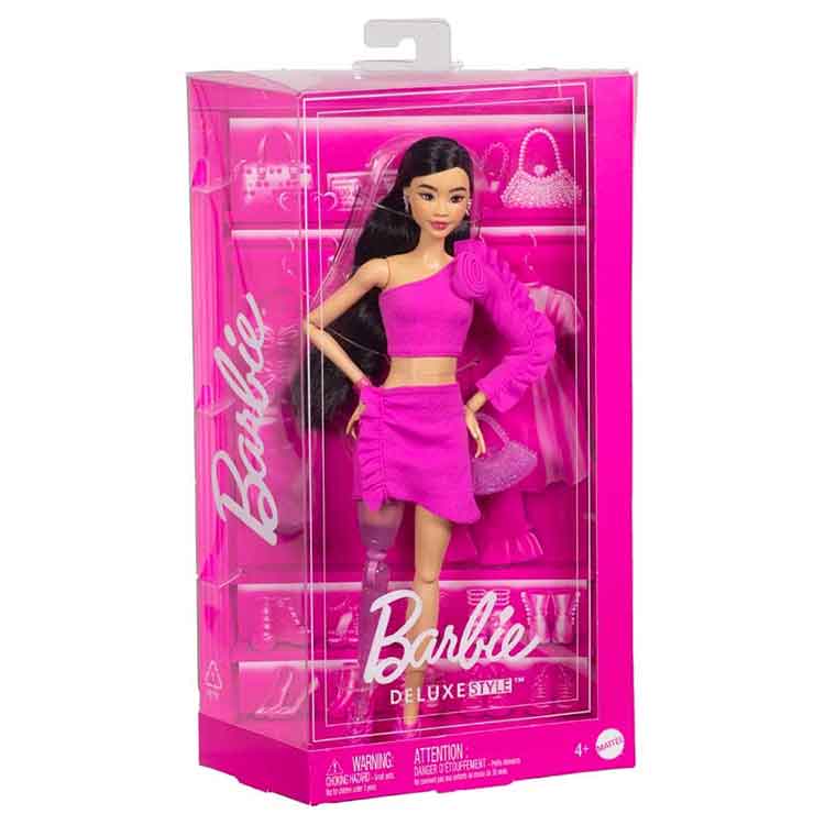 Barbie Deluxe Style Fashion Doll – Rose Pink Glamour Collectible