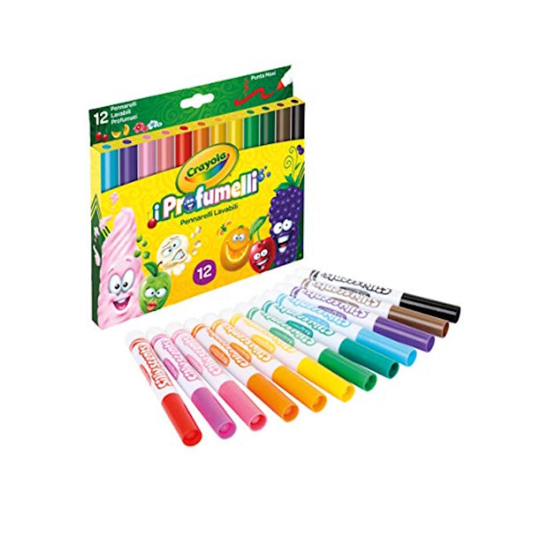 Crayola Silly Scents Broadline Markers – 12 Sweet Scented Art Markers