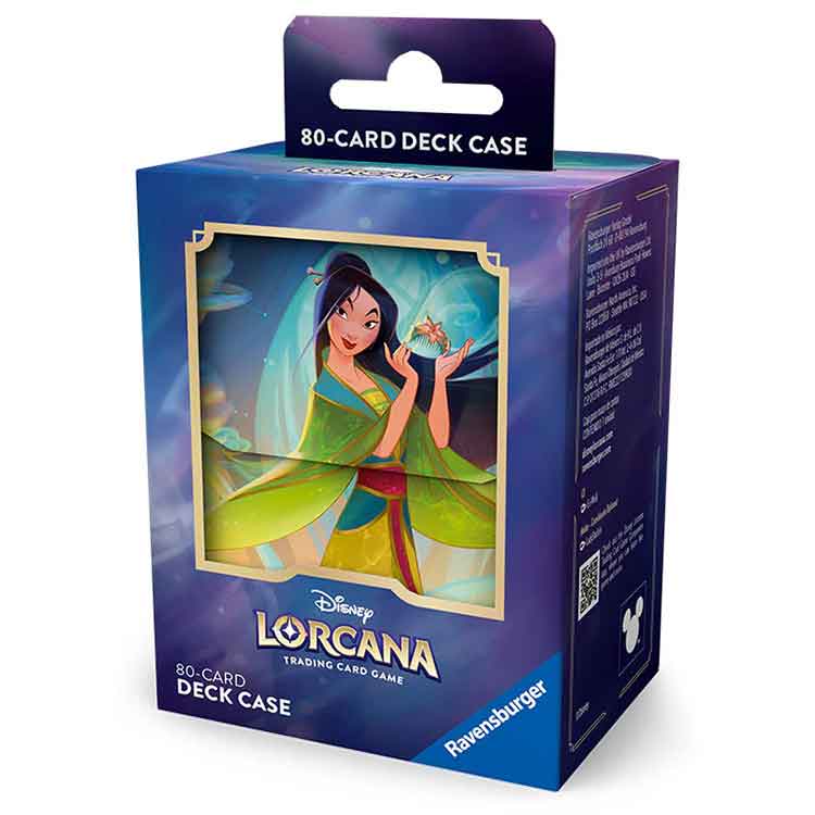 Disney Lorcana Mulan Deck Box – Trading Card Storage (80 Card Capacity)