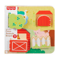 Fisher-Price Wooden Farm Animal Peek-a-Boo Activity Board for Toddlers