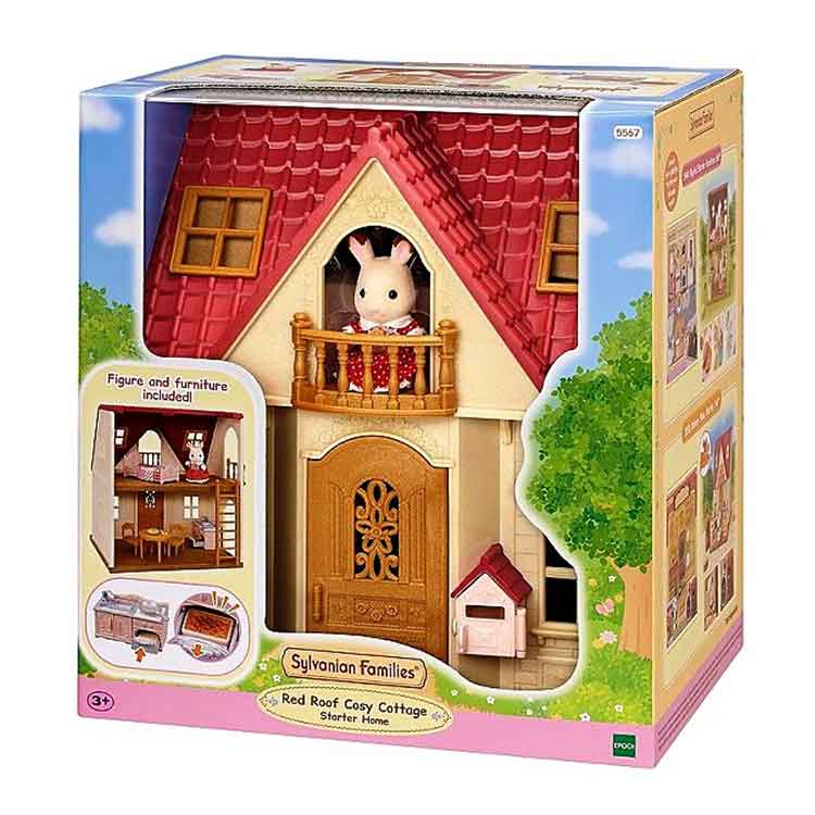 Sylvanian Families Red Roof Cosy Cottage Starter Home Dollhouse Set