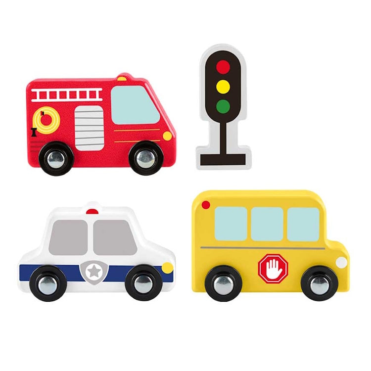 Fisher-Price Wooden Vehicle Pack – 3-Piece FSC Wood Toy Set