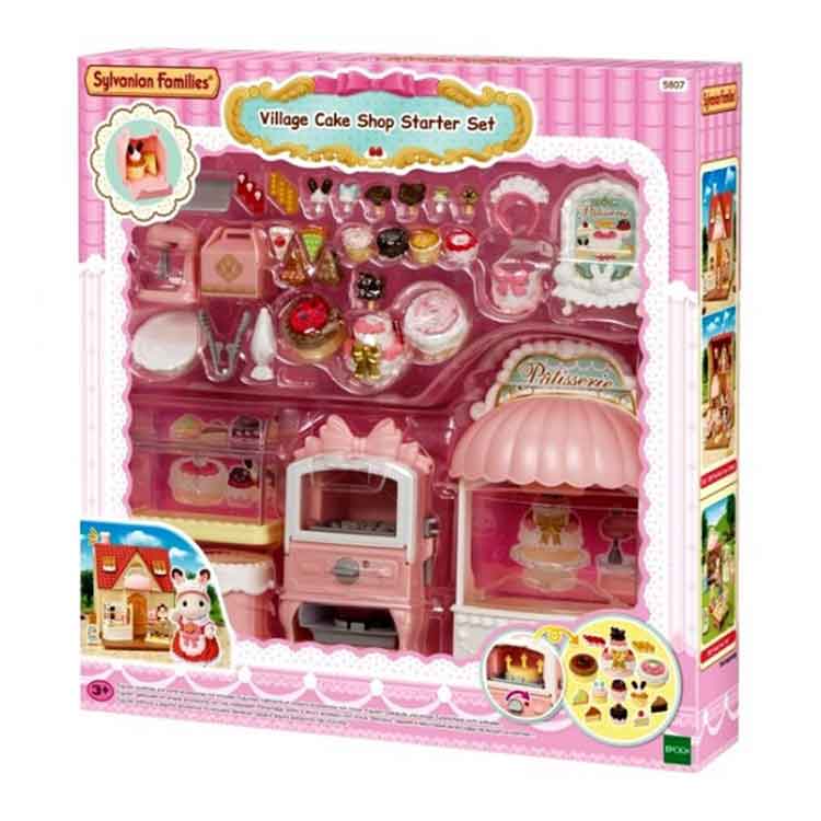 Sylvanian Families Village Cake Shop Starter Set – 30pc Bakery Toy