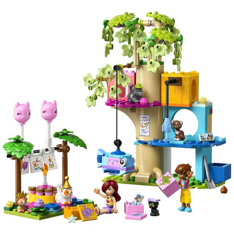 LEGO Friends Cat Birthday Party & Tree House Building Kit (42666)