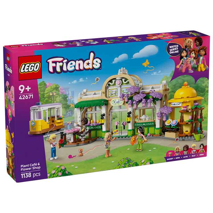 LEGO Friends 42671 Plant Café & Flower Shop Building Kit with 4 Figures