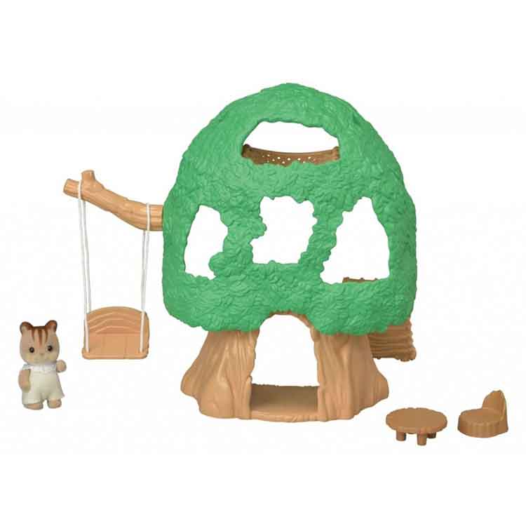 Sylvanian Families Baby Tree House Playset with Walnut Squirrel Figure