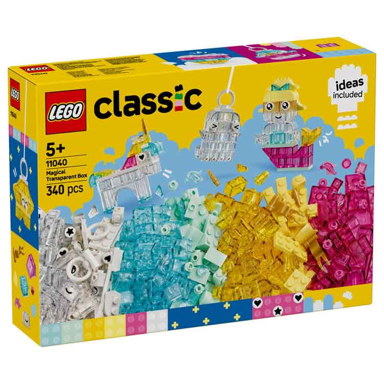 LEGO Classic 11040 Magical Transparent Box – Translucent Building Set