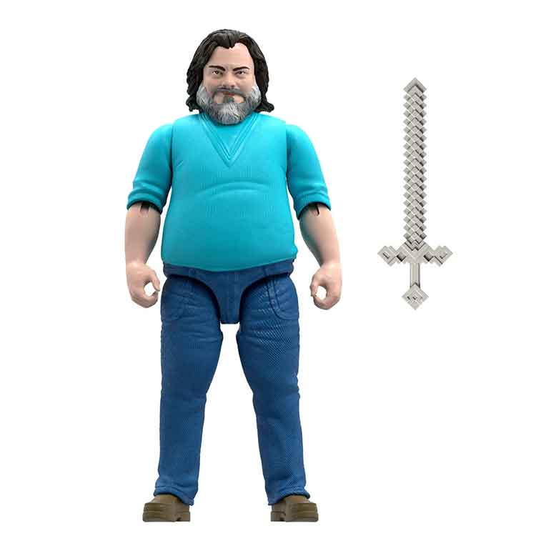 Minecraft Movie Steve Action Figure – 12-Inch Large Scale Posable Toy