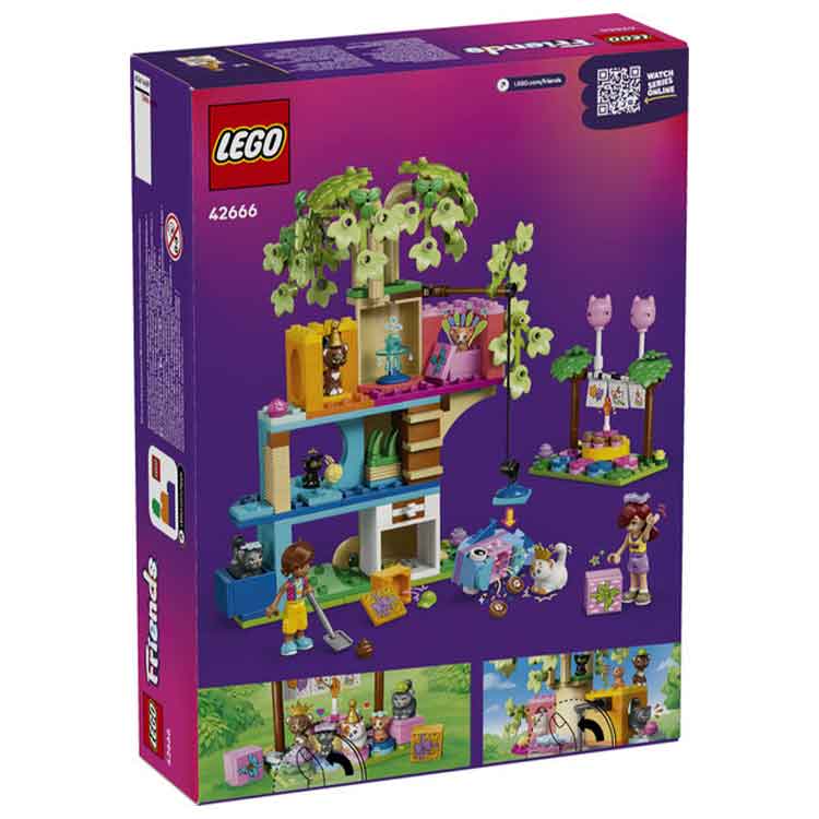 LEGO Friends Cat Birthday Party & Tree House Building Kit (42666)