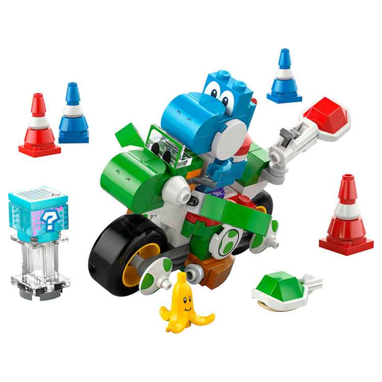 LEGO Super Mario Kart Yoshi Bike 72031 Building Set with Light-Blue Yoshi