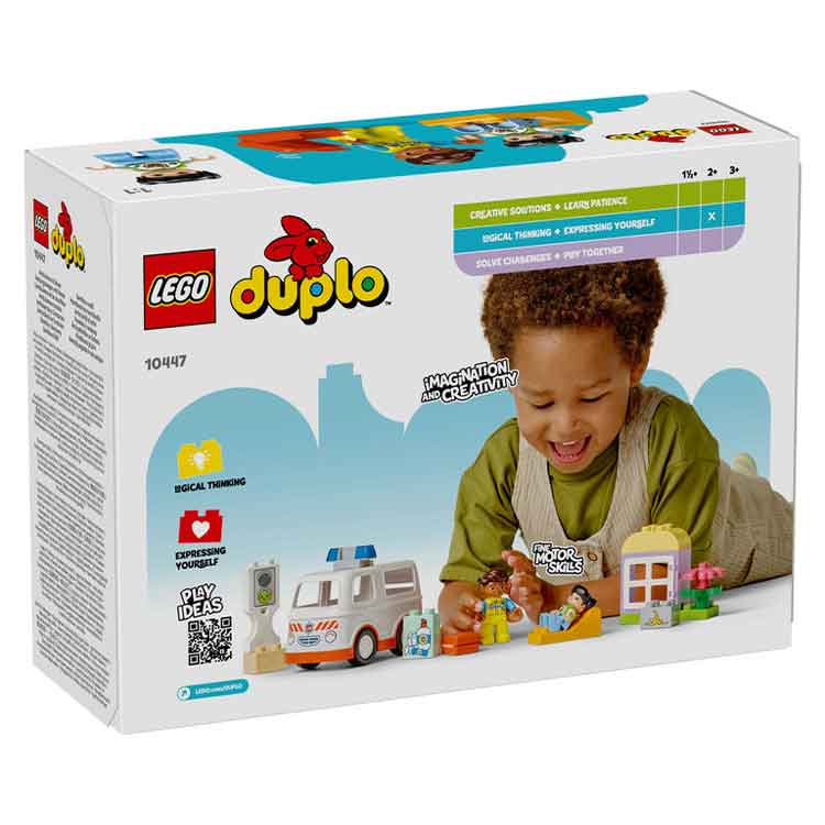 LEGO DUPLO 10447 Ambulance & Driver Toy Set for Toddlers – 2+ Years