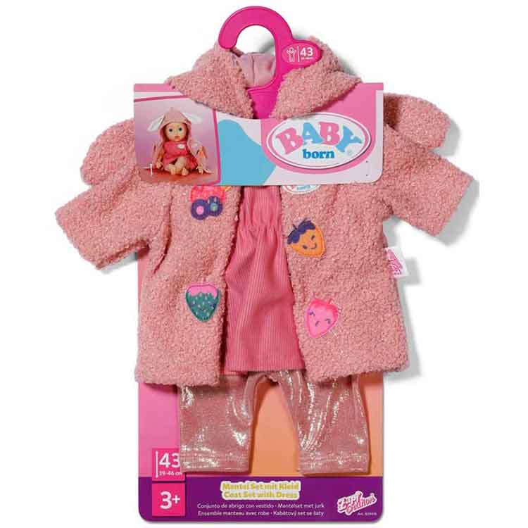 BABY born Coat Set with Dress and Leggings – 43cm Doll Clothes Outfit
