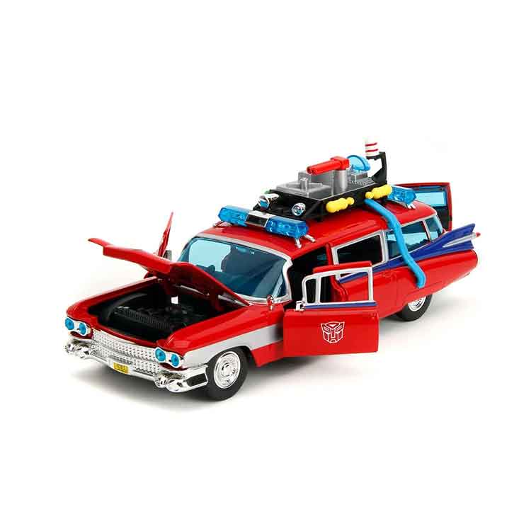 Ghostbusters Ecto-1 Transformers Mashup 1:24 Die-Cast Metal Vehicle