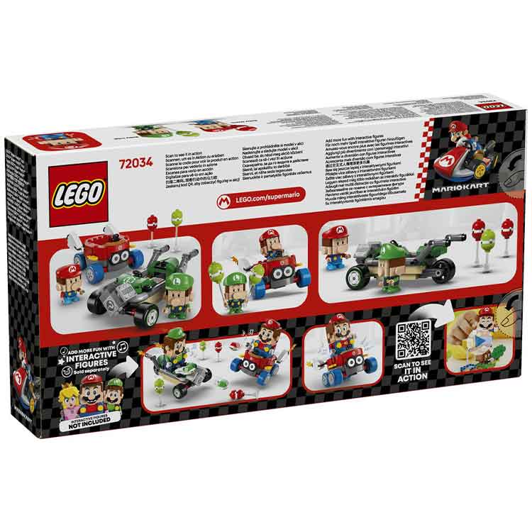 LEGO Super Mario Kart Baby Mario vs Baby Luigi Building Set 72034