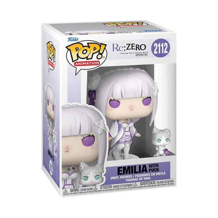 Funko Pop! & Buddy: Re:Zero – Emilia with Puck Vinyl Figure 9cm