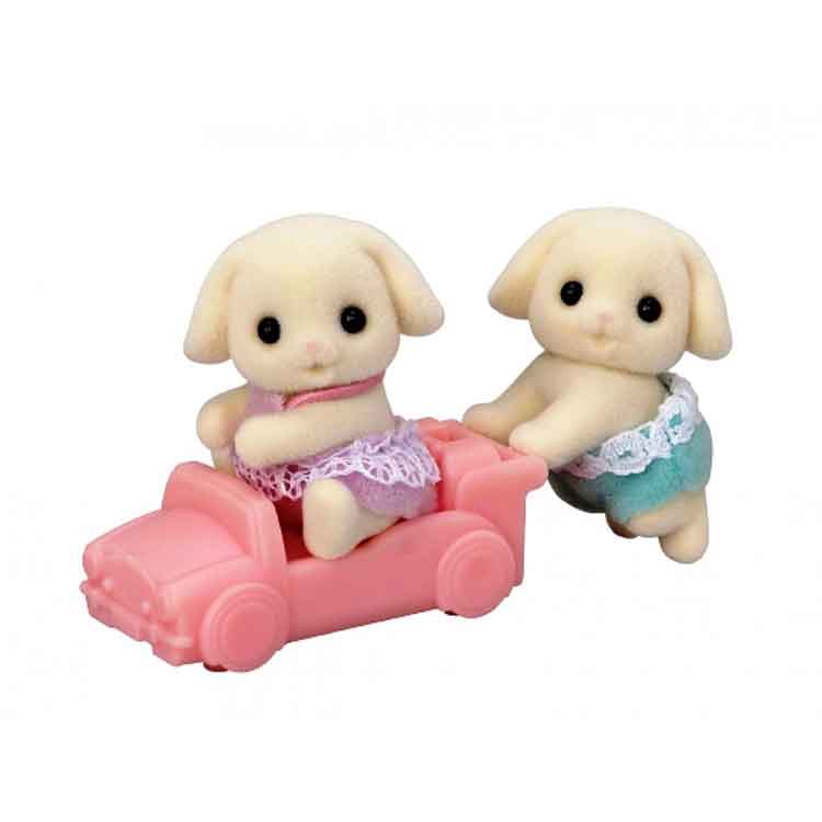 Sylvanian Families Flora Rabbit Twins - Collectible Baby Figures Set