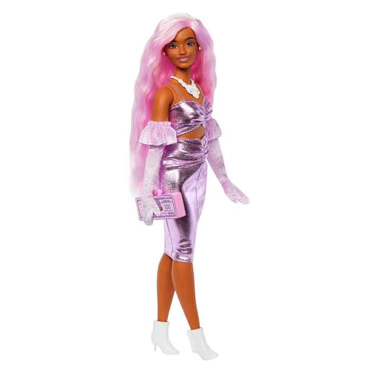 Barbie Deluxe Style Metallic Fashion Doll – Collectible Glamour Toy