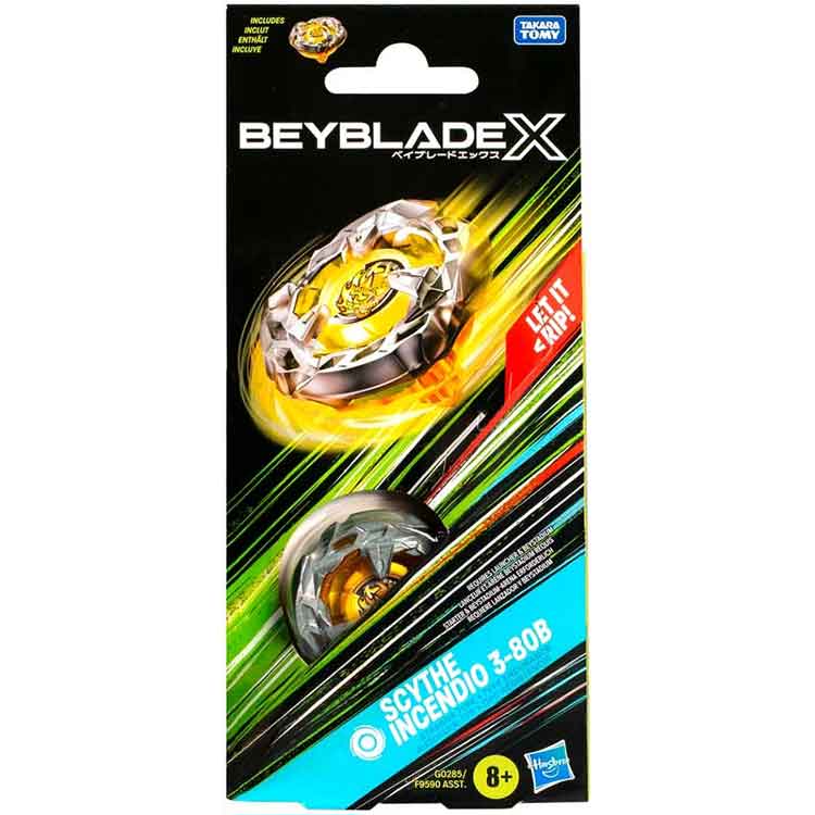 Beyblade X Scythe Incendio 3-80B Booster Pack – Stamina Type Battle Top
