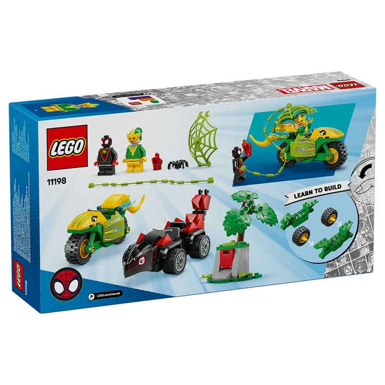 LEGO Spidey Spin and Electro Dinosaur Vehicle Chase 11198 Building Set