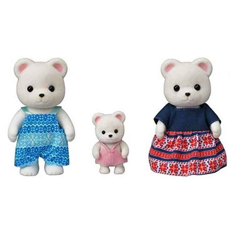 Sylvanian Families Polar Bear Family – 3 Piece Collectible Figure Set