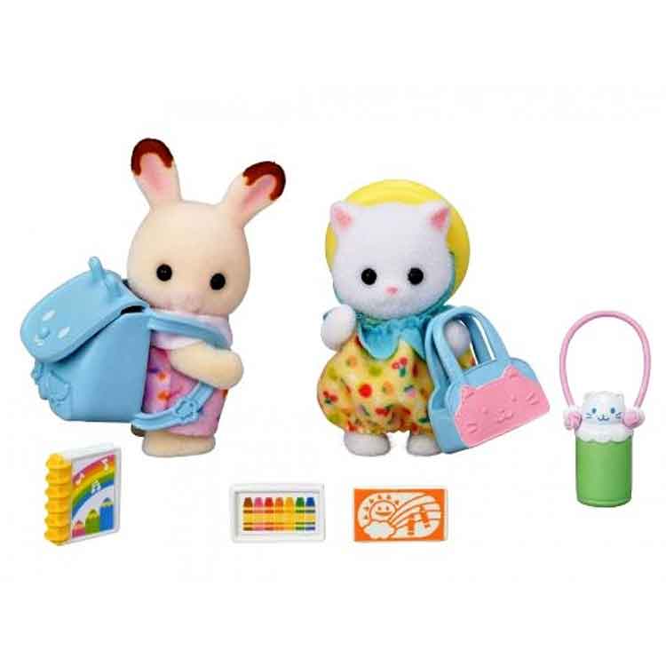 Sylvanian Families Walk Along Friends - Baby Figures & Nursery Set