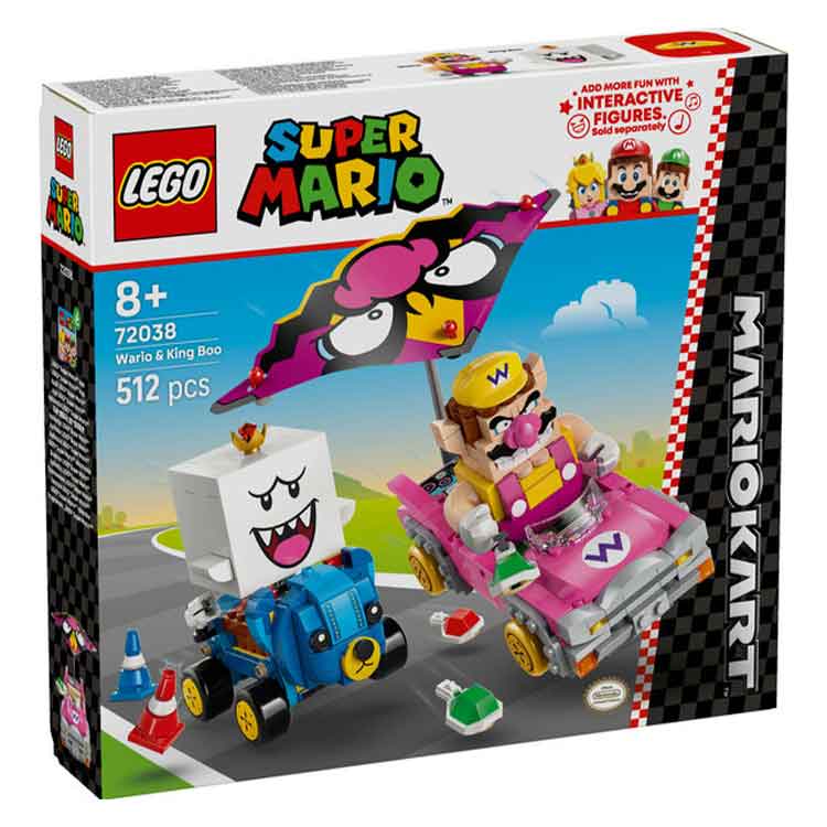 LEGO Super Mario Kart – Wario & King Boo Racing Toy Building Set