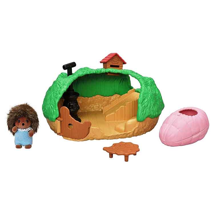 Sylvanian Families Baby Hedgehog Hideout – Miniature Playset with Figure