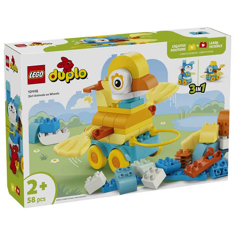 LEGO DUPLO 10448 3in1 Animals on Wheels Building Toy for Toddlers