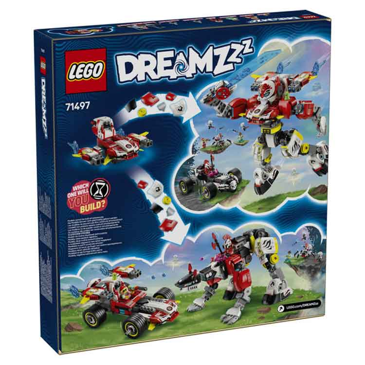 LEGO DREAMZzz 71497 Cooper's Tiger Mech & Zero's Hot Rod Car Set