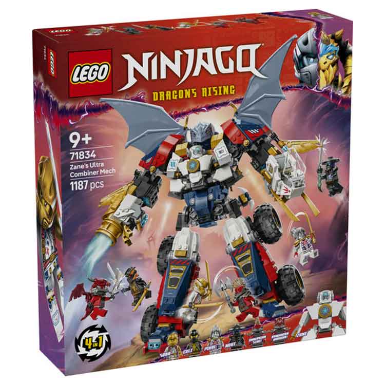 LEGO NINJAGO Zane's Ultra Combiner Mech 71834 - 4-in-1 Ninja Toy