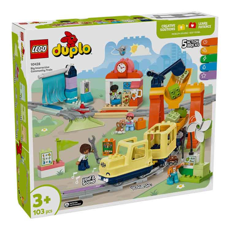 LEGO DUPLO 10428 Big Interactive Community Train Set for Toddlers