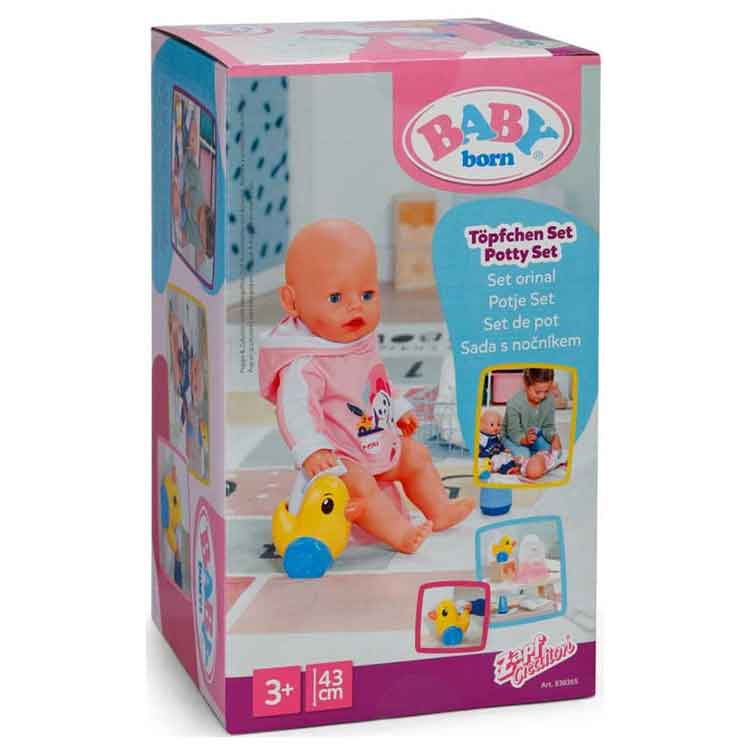 BABY born Potty Training Set for 36cm and 43cm Dolls – Pink Accessories