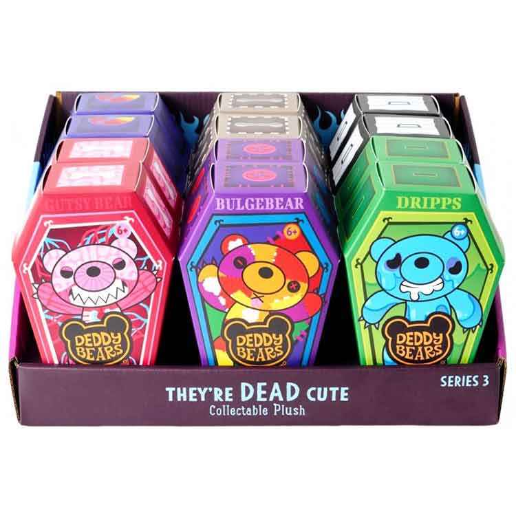 Deddy Bears 14cm Small Coffin Plush - Collectable Creepy Bear Toy