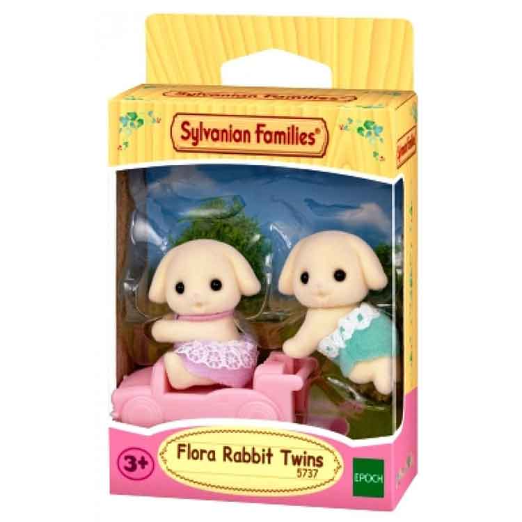 Sylvanian Families Flora Rabbit Twins - Collectible Baby Figures Set