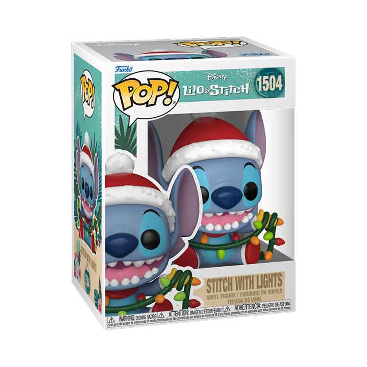 Funko POP Disney: Stitch Holiday with Lights Vinyl Figure – 9cm