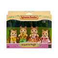 Sylvanian Families Striped Cat Family – 4 Piece Collectible Figure Set