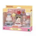 Sylvanian Families Party Time Playset – Tuxedo Cat Girl Figure & Accessories