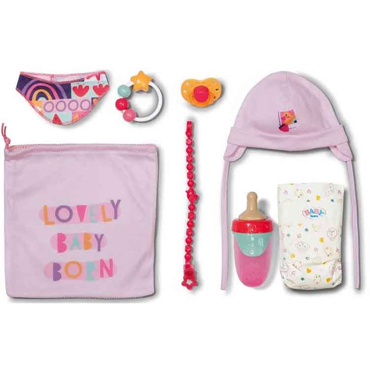 BABY born Newborn Set – 7-Piece Doll Care Accessories for 43cm Dolls