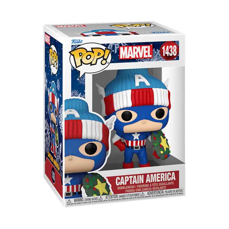 Funko POP Marvel: Holiday S4 – Captain America Vinyl Figure 9cm