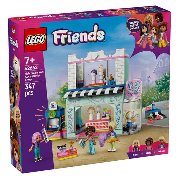 LEGO Friends 42662 Hair Salon and Accessories Shop Building Toy Set