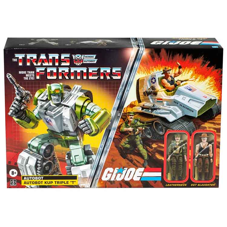 Transformers x G.I. Joe Kup Triple T Tank with Sgt. Slaughter Figures